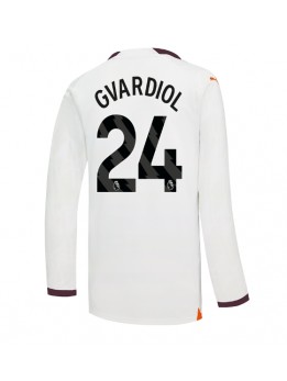 Moški Nogometna dresi replika Manchester City Josko Gvardiol #24 Gostujoči 2023-24 Dolgi rokav
